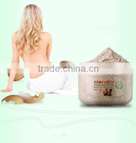Mendior private label100% natural organic body scrub Walnut shea butter Exfoliating OEM custom brand