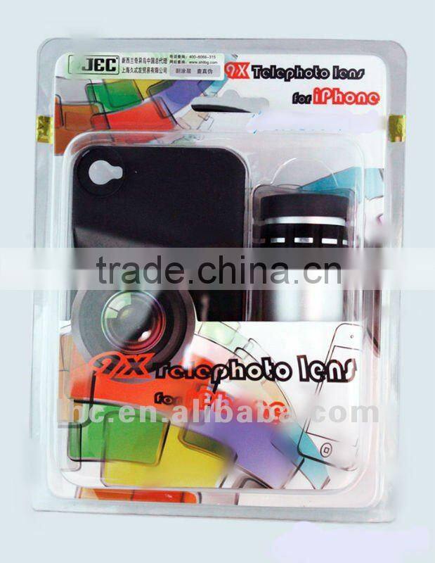 Original JEC 9x Mobile Telephoto Lens for iPhone 4 accessory, Supply accessory only