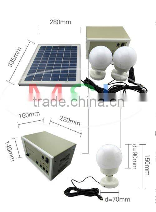 10W Solar Panel Light Kits For Home with Phone Charger MSL04-01B