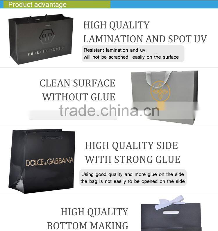 Customized Craft paper bag with your logo printed with handle in packagings