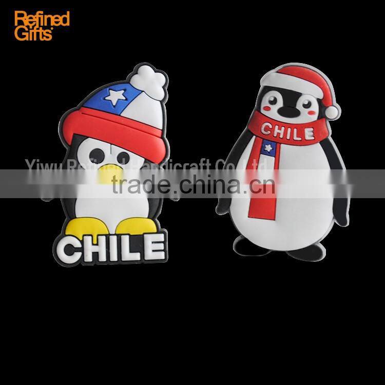 Animal Penguin PVC Rubber Soft 3D Fridge Magnets OEM Menufacture ECO-friendly