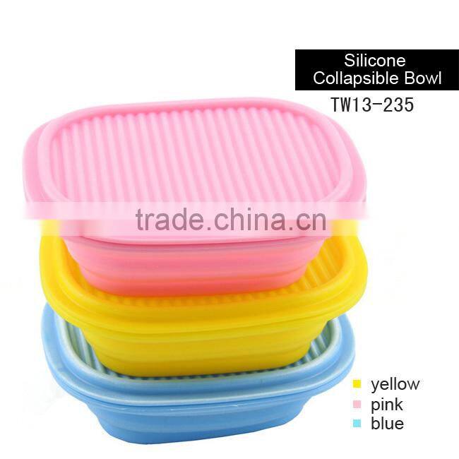Eco-friendly food grade collapsible silicone bowl