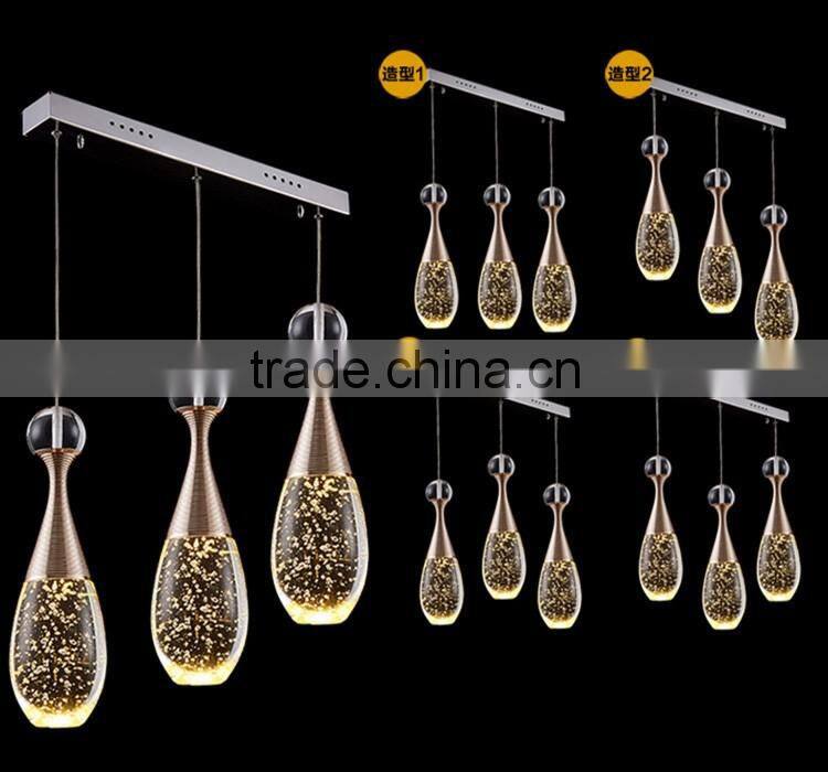 Stainless Steel Dining Room Pendant light SMD5730 LED Crystal Pendant Lamps