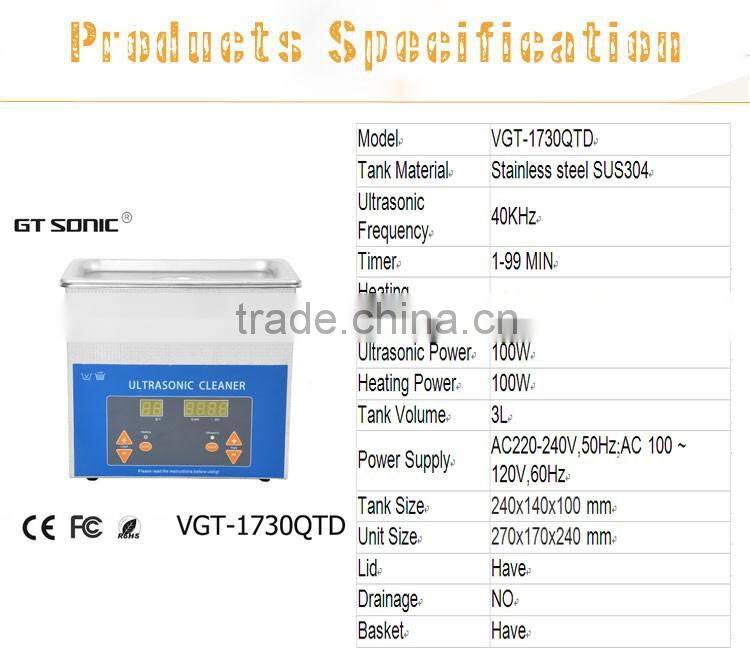 Digital display 3L ultrasonic SU carburetor cleaner