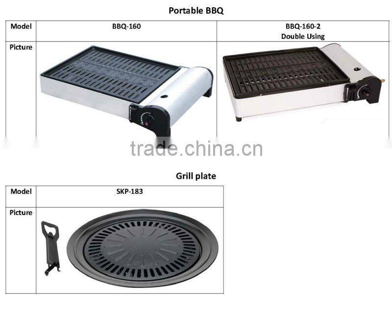 double use Protable gas BBQ grill