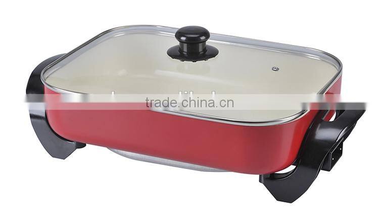 Hot selling cheap non-stick electric stainless electric skillet