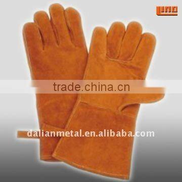 blue grain leather working gloves