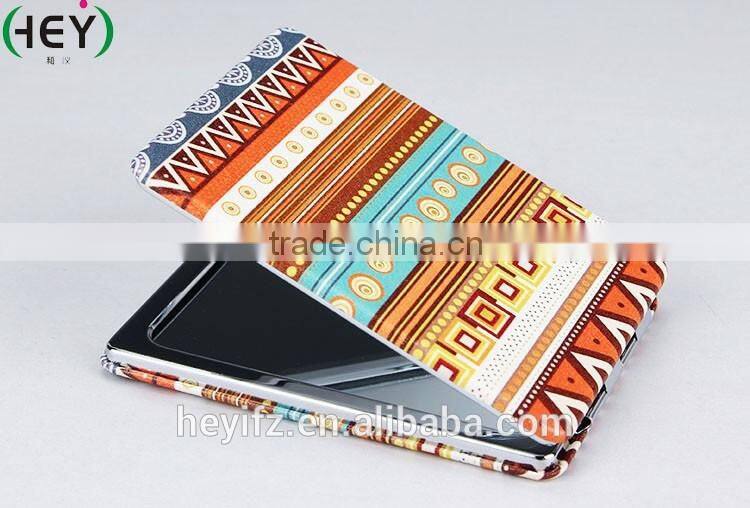 Hot Selling Foldable Double-Sides Nationalistic Style PU Stainless Steell Makeup Mirror