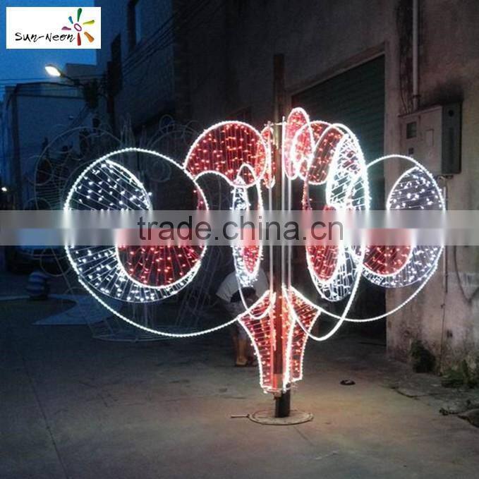 Fancy battery operated light smart led battery light new design 3D motif street light