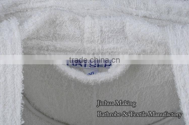 snow white hooded top class cheap wholesale cotton terry unisex designed bathrobe
