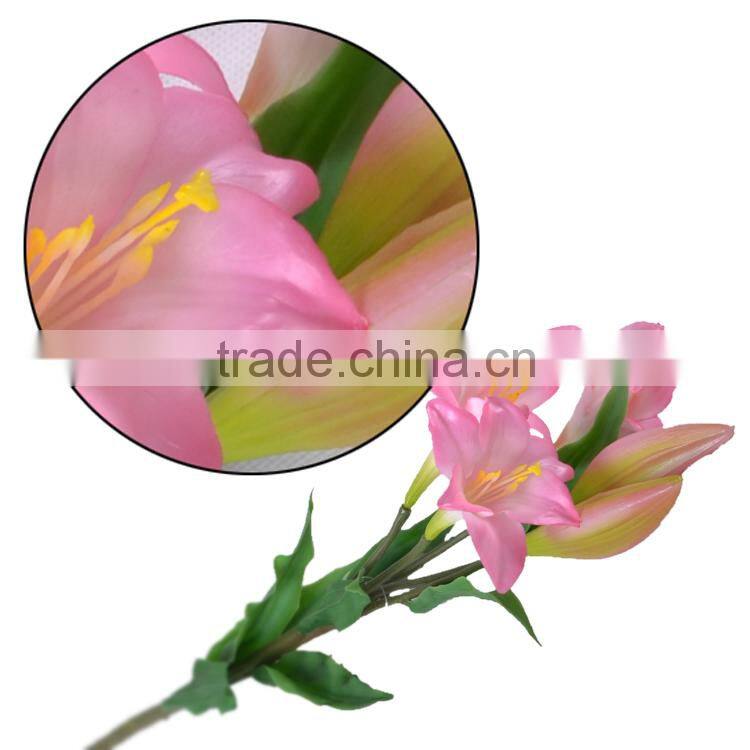 PU artificial flower single stem lily flower