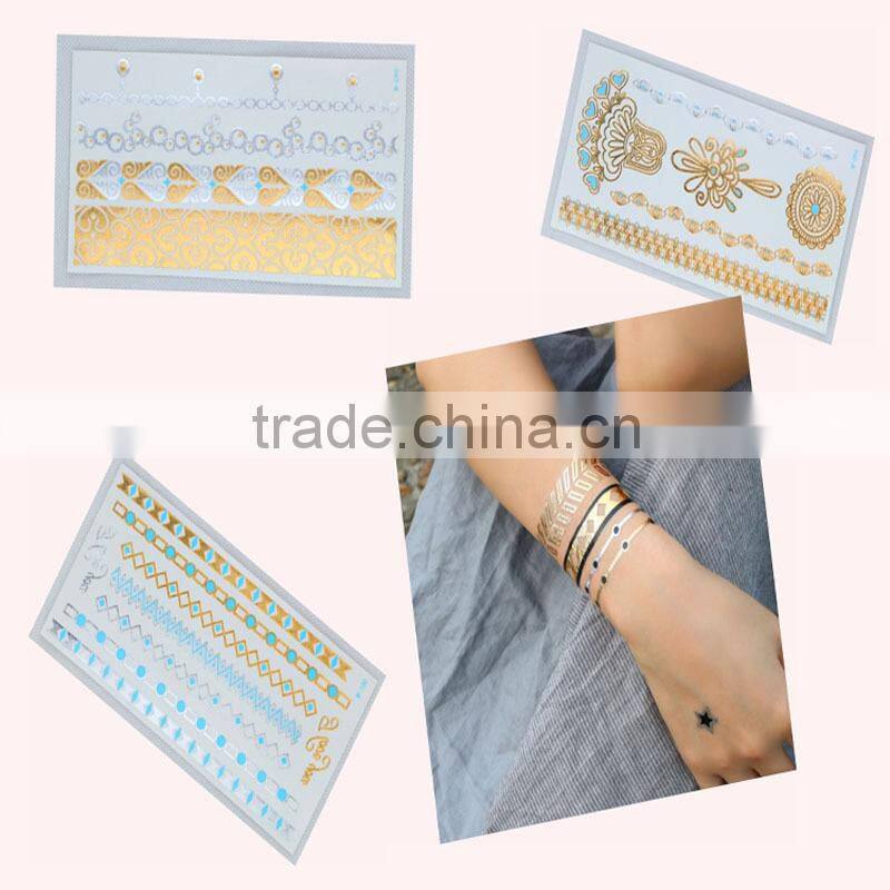 Good Price Good Quality Metallic Temporary Tattoo Stickers Wholesale Jewelry Style