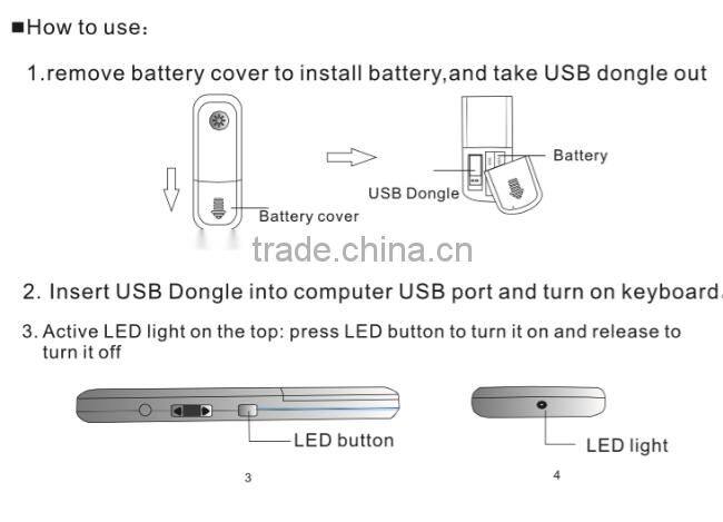 Mini Wireless Bluetooth Keyboard With Touchpad For Smart TV/Notebook/Tablet PC/Google TV Box/Projector