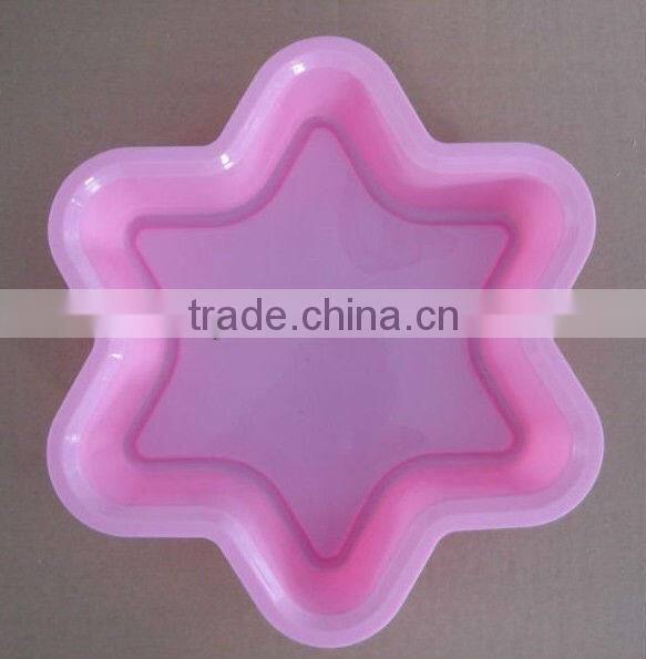 Hexagram shaped silicone cake mould