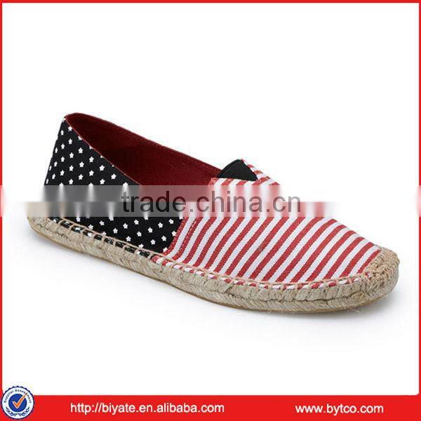 High quality canvas jute sole espadrille shoes