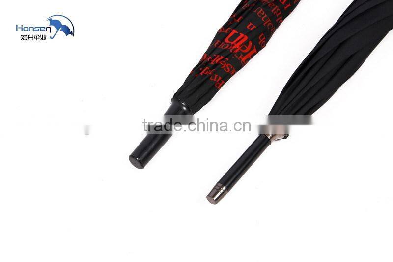 waterproof fabric metal umbrella frame straight umbrella semi-automatic umbrellas wholesale