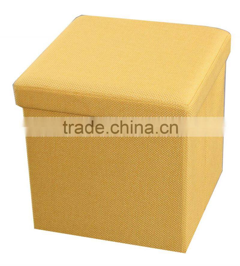 Bedroom Furniture! Imitation linen yellowfolding storage stool