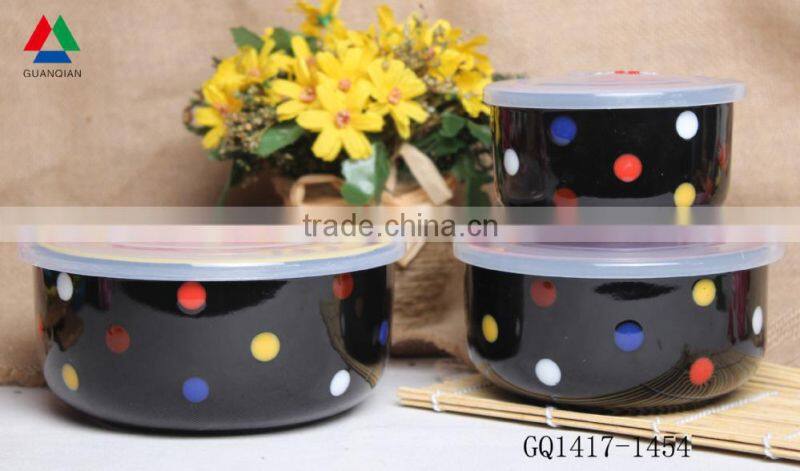 Eco-friendly colorful ceramic bowl hot sale ceramic fresh bowl for bulk