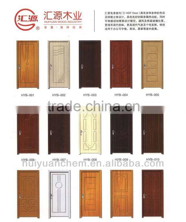 2014 new product modern PVC film faced wooden door designs
