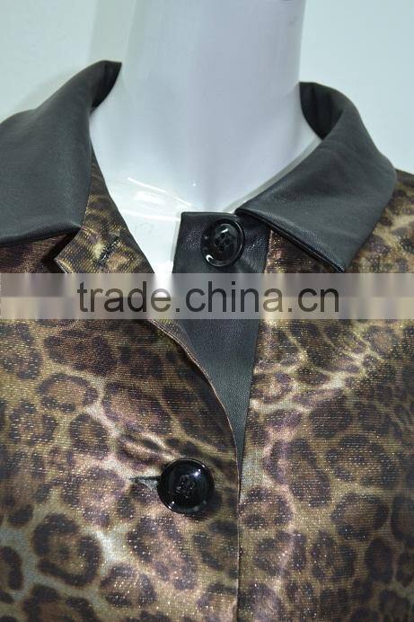 Leopard Printed women summer coat thin trench coat for office wearing