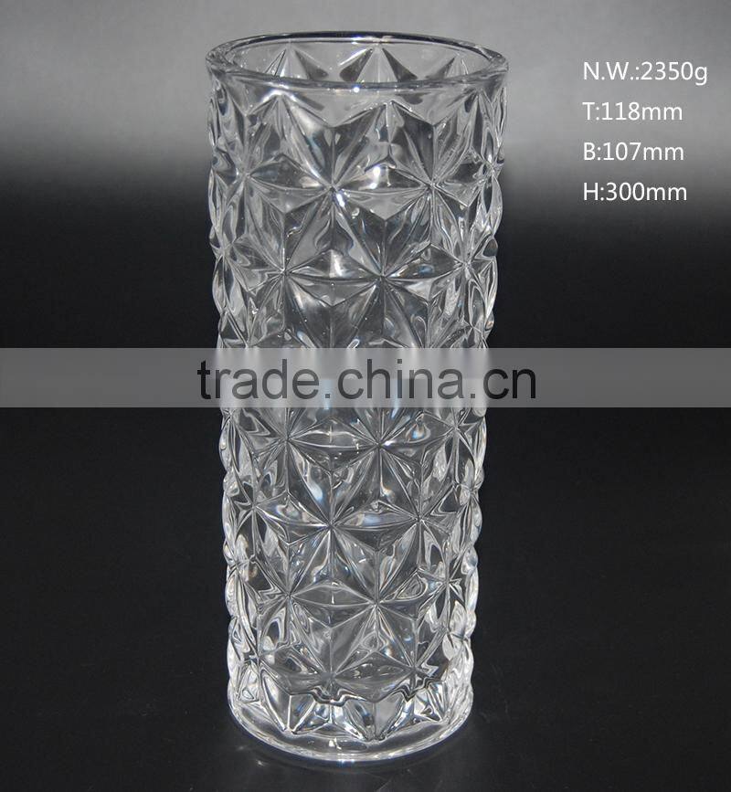 high quality crystal clear glass vase for decoration