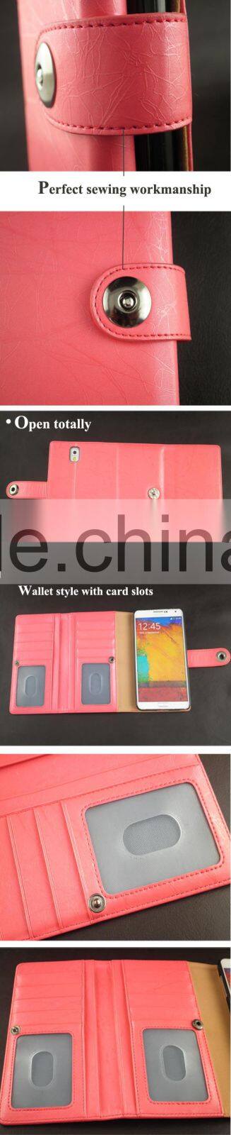 Multifuntional leather wallet cell phone accessory for samaung women pink low price china mobile phone cover