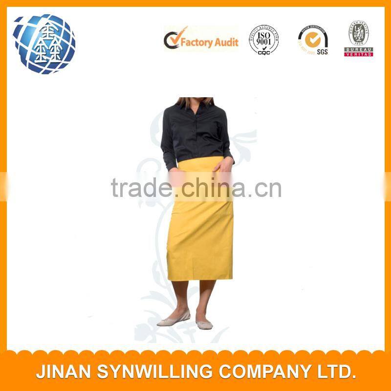 180gsm Poly cotton Flirty Aprons Men's Apron with adjust neck band front pockets kitchen apron