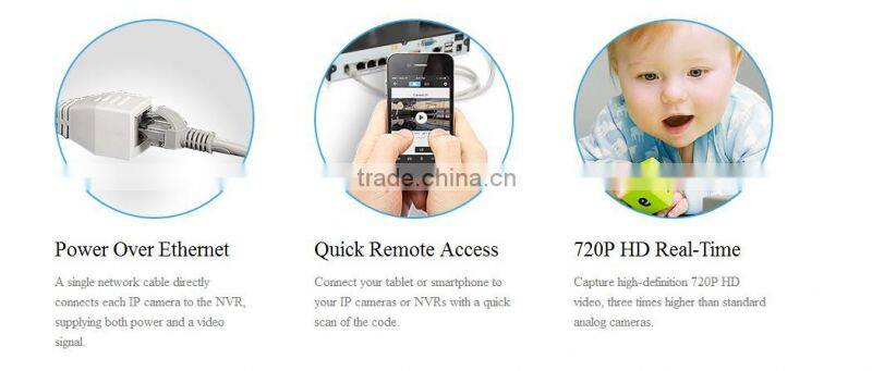 Zmodo P2P 720P Camera 4CH PoE IP camera NVR Kit