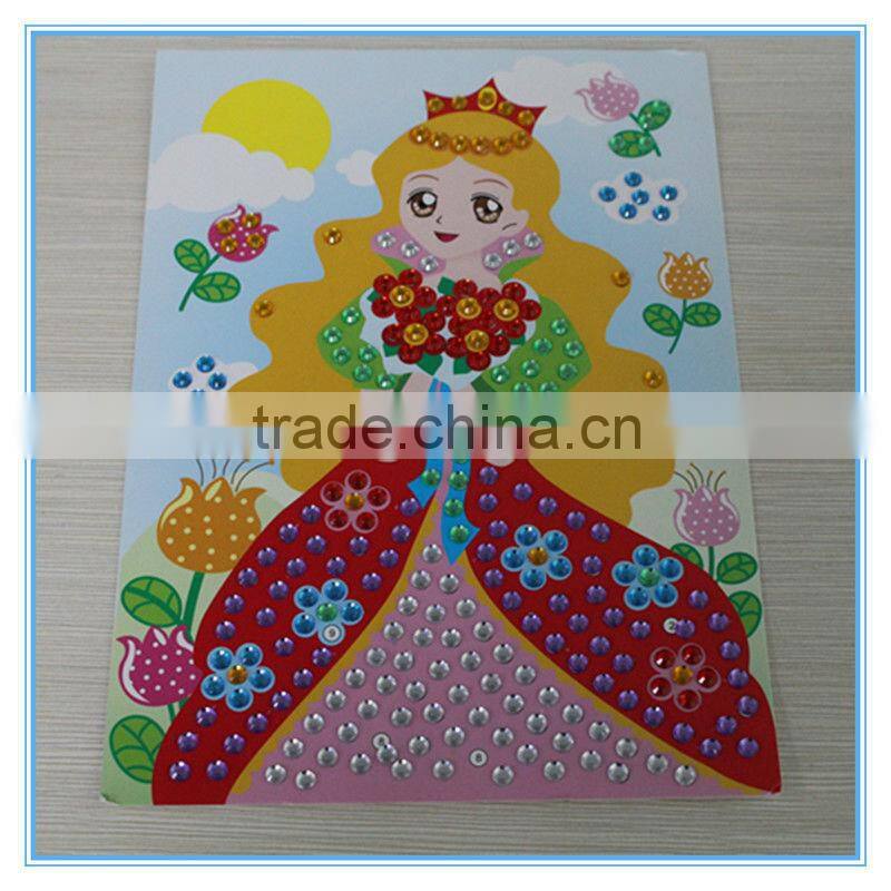 DIY mosaic acrylic sticker, new product acrylic sticker, carton DIY sticker crystal diy sticker
