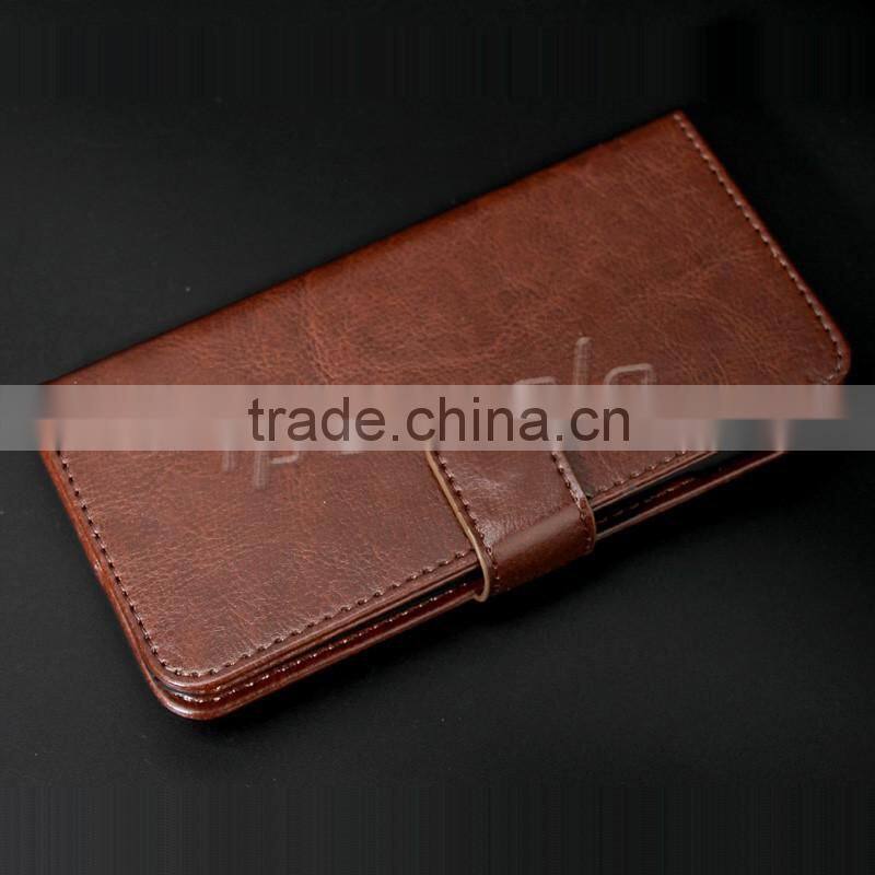 Brown leather wallet case for Blackberry Leap case