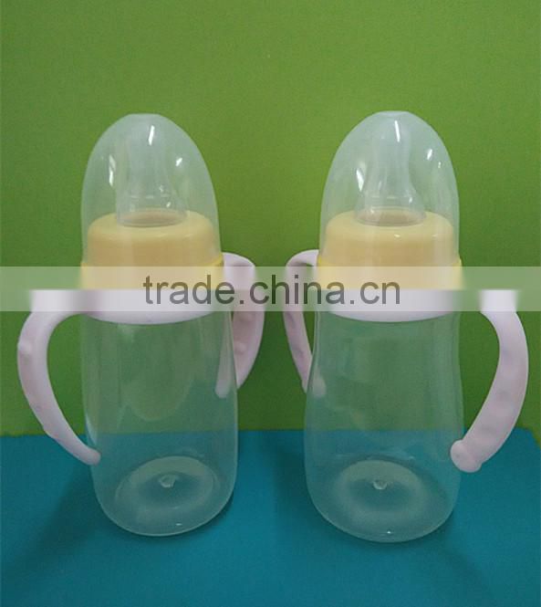Food grade plastic feeding bottle for baby drinking milk and water
