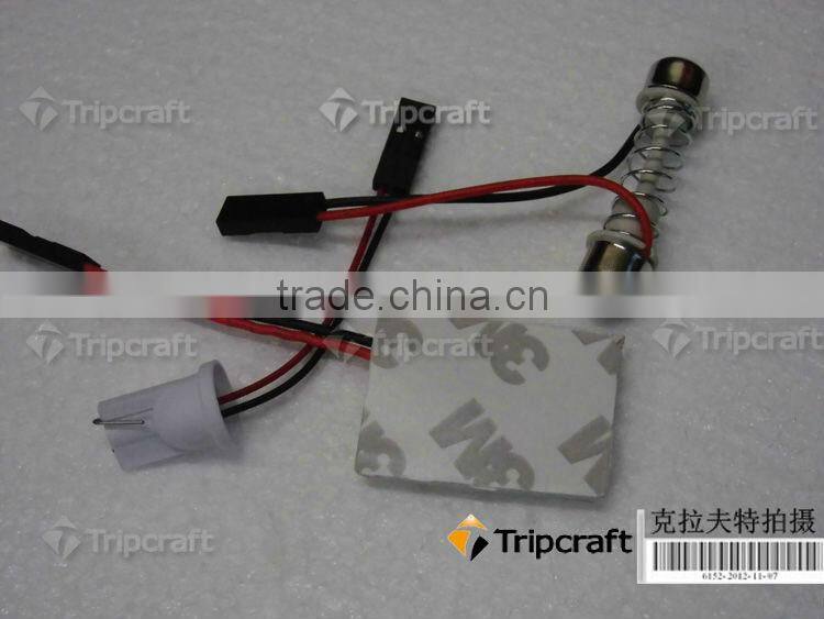 PCB 15SMD 5050 LED Auto Car Top Dome Light For Interior Reading Roof light with T10 BA9S S8.5 Festoon Bulb Adapter