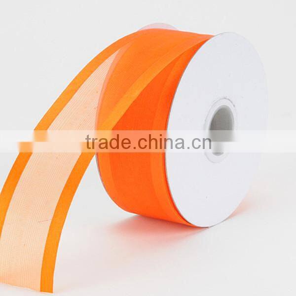 Satin edged organza ribbon for gift package
