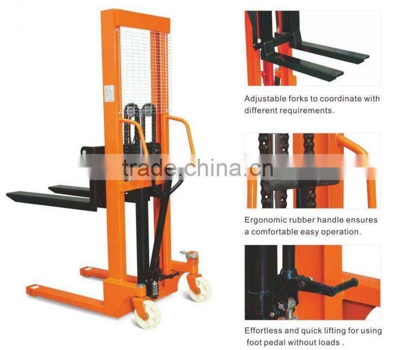 3 ton manual stacker with 1600mm max. lifting height