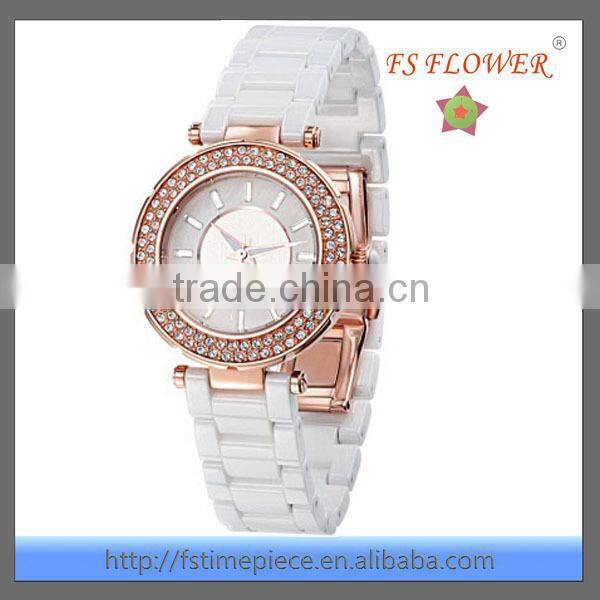 sapphire crystal ceramic watch with ceramic watch band vogue watch 2014