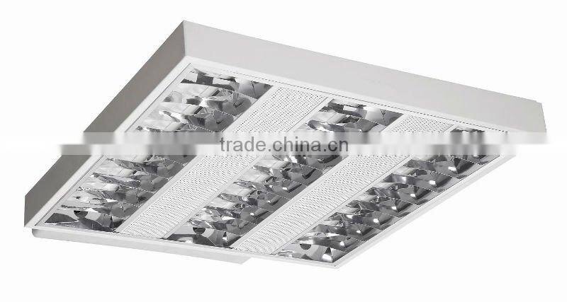 T8 recessed 60*60 aluminum louver light fitting