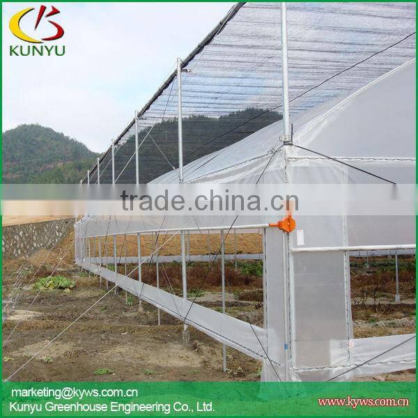 Single span vegetable greenhouse with two side ventilation