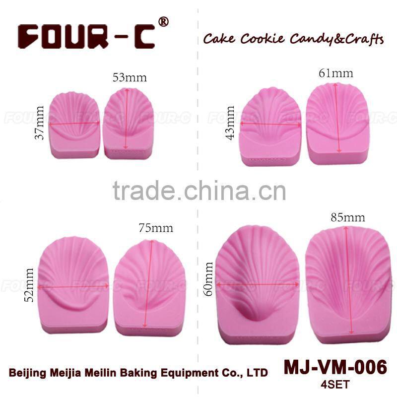 Big set, 4pcs double sided veiner of petal & leaf