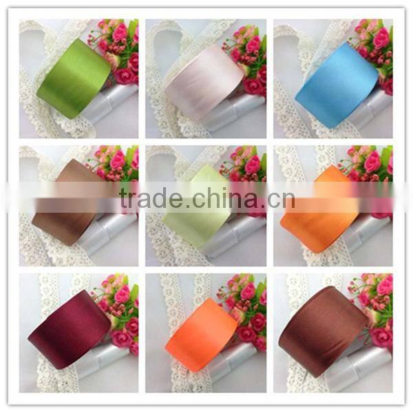 Wholesale Hot Sale 2 inch 50mm Brown Satin Ribbon Gift Home Decaration Christmas Colorful Ribbons 100yards/piece