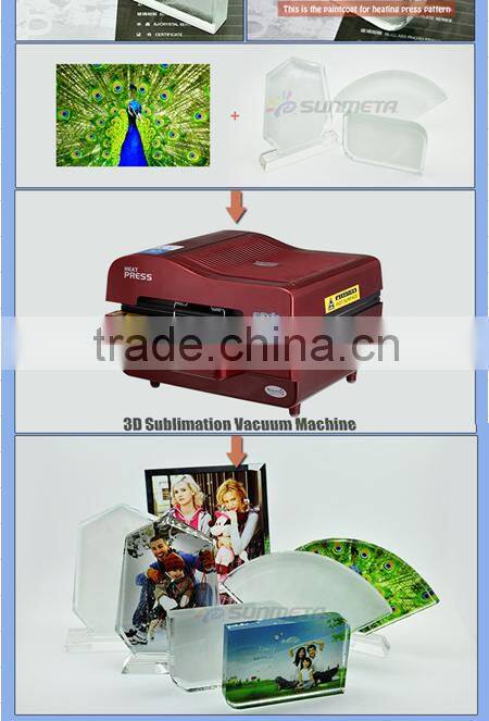 Sunmeta Wholesale Blank Sublimation 3D Crystal Photo Frame
