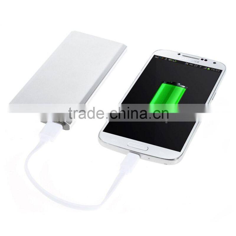 8000mAh Metal Power Bank Charger Dual USB Output Shake Control for iPhone/for Samsung/for Sony/for HTC/ for Xiaomi