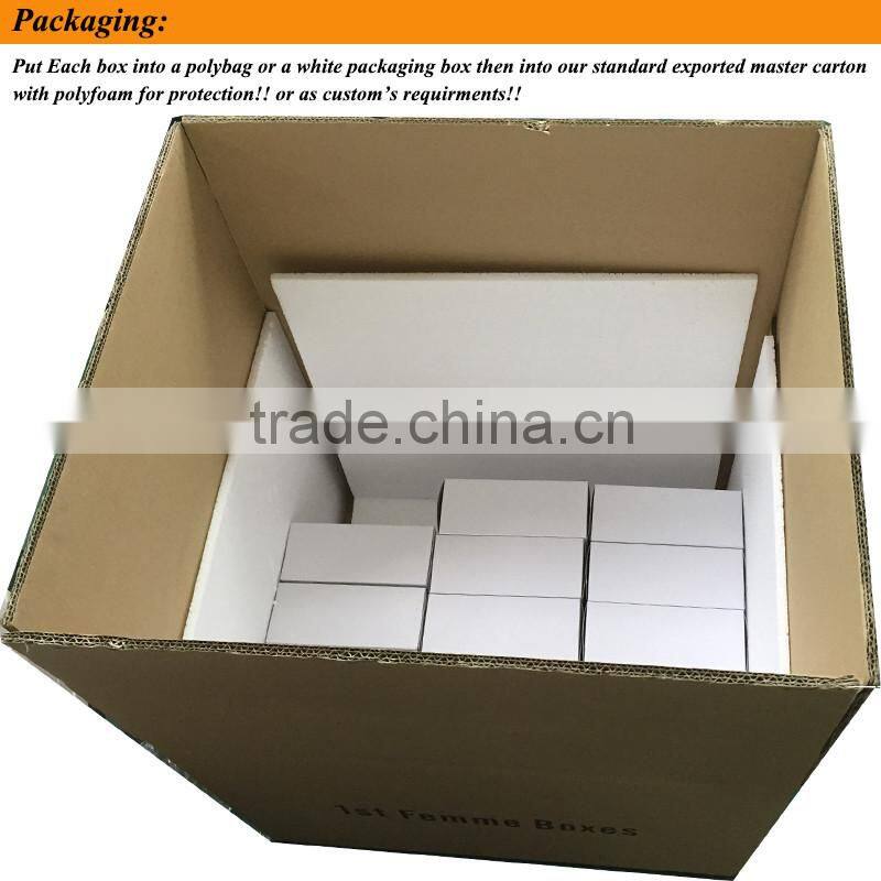 Unique custom watch box packaing with metal plate Logo