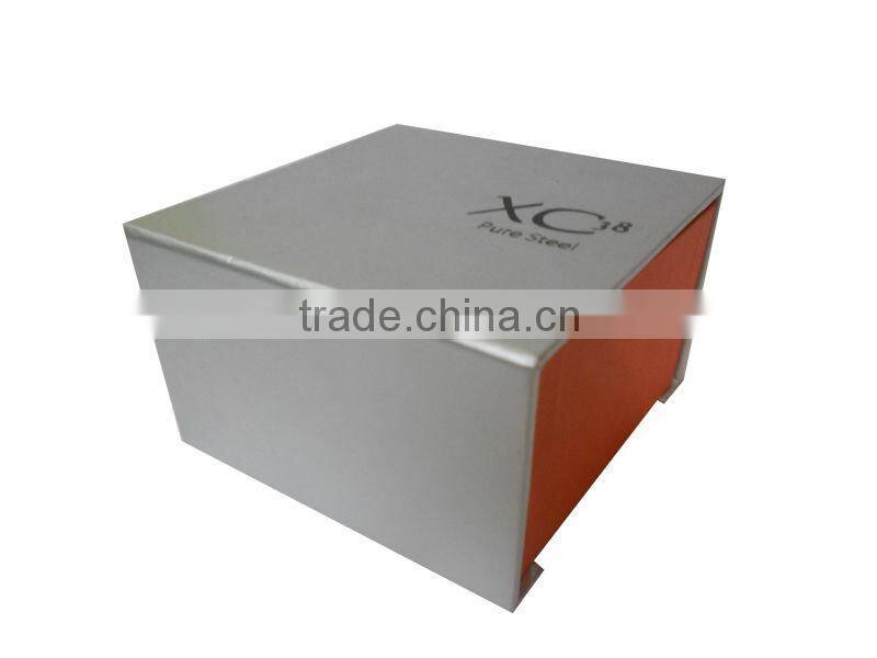 2014 newly orange and silvery hard paper jewelry box packing
