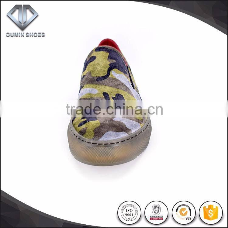 the Italian style,the most popular street style slip-on camouflage men shoes in fashion