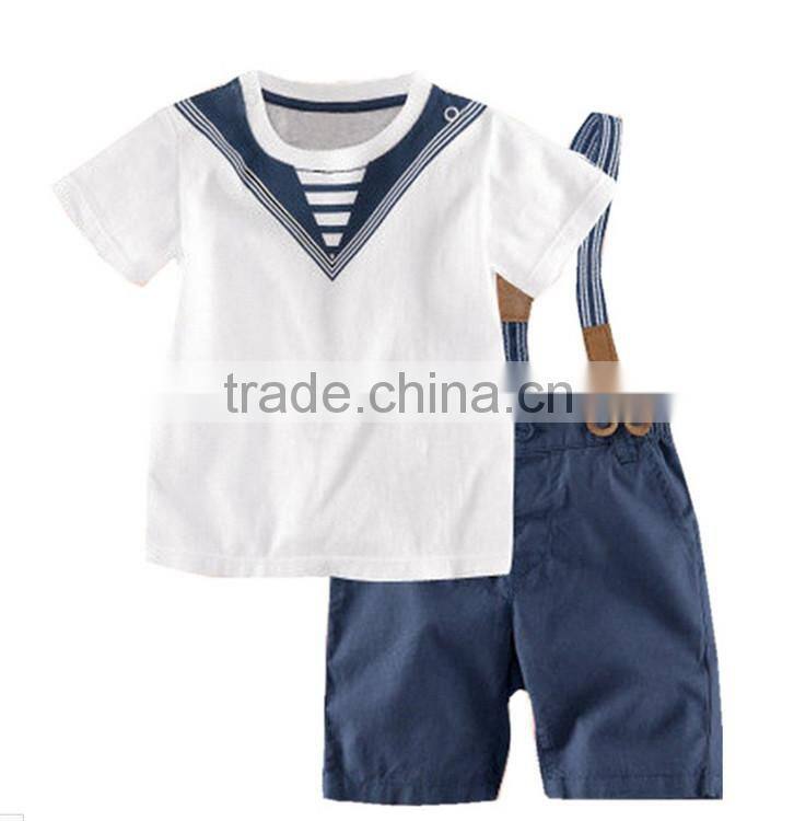 2016 new arrival sailor clothing little gentleman set boys clothing sets