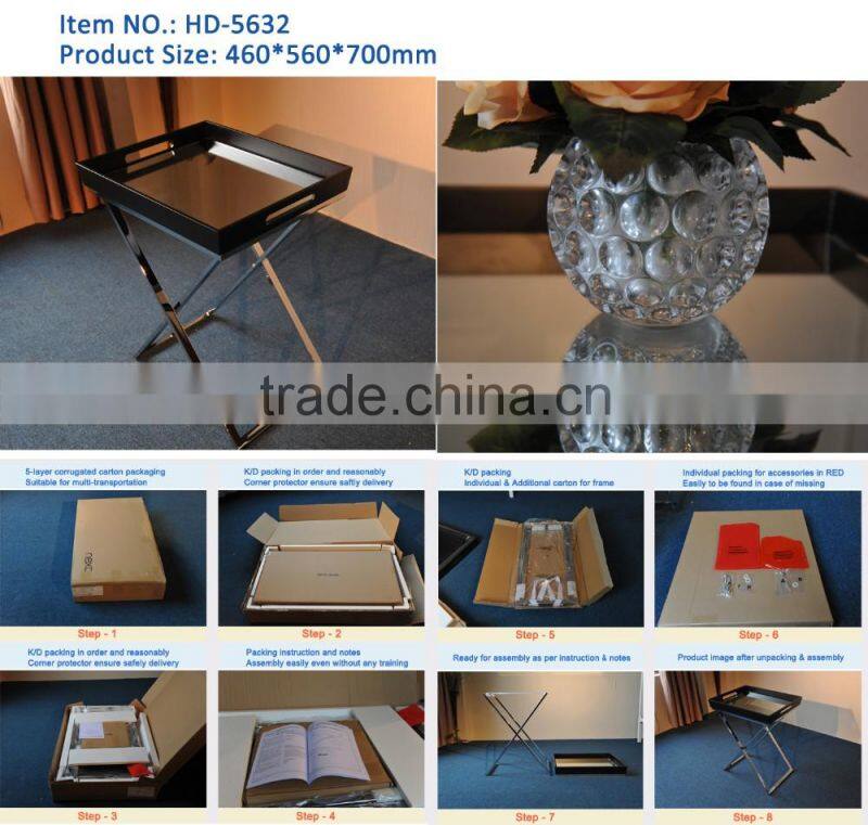 Modern Chrome Metal tea table set