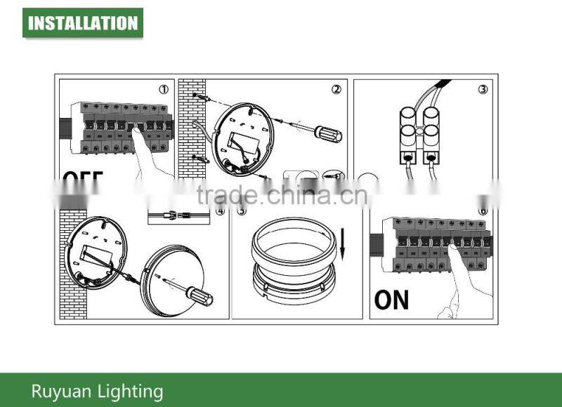 Round 12w 850lm bulkhead lamp