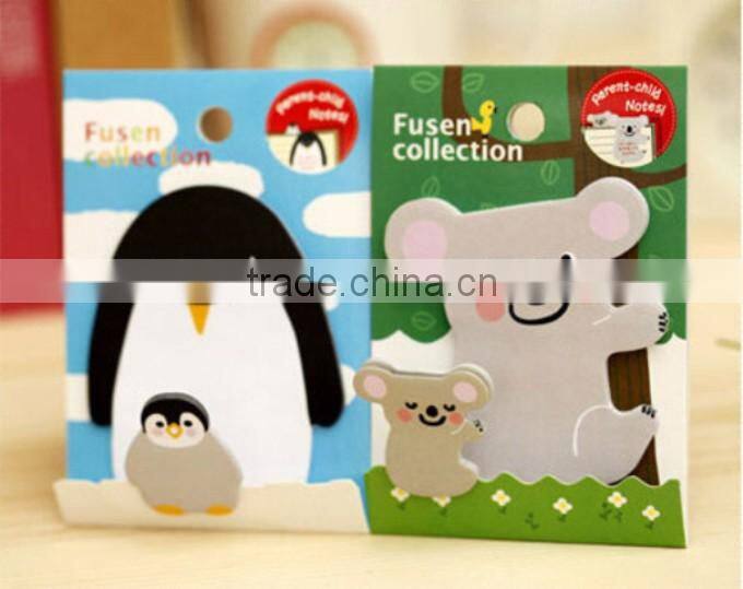 custom Self-Adhesive Feature cartoon magnetic die cut sticky notes