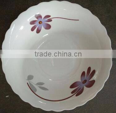 Hot sale high quality microwave safe ceramic bowl , Custom printed flower ceramic cereal bowl