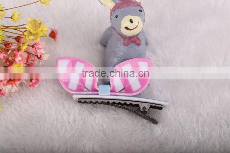 wholesale fancy colorful bow hair clip girls Alilgator Clip kids hair accessories
